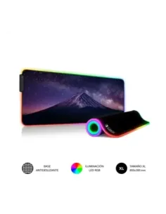 Alfombrilla subblim mouse pad premium led rgb mount