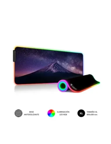 Alfombrilla subblim mouse pad premium led rgb mount