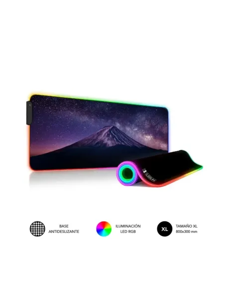 Alfombrilla subblim mouse pad premium led rgb mount
