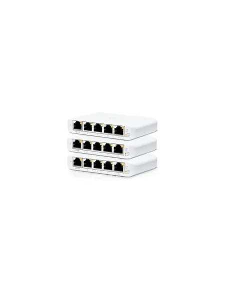 Switch Gestionado Ubiquiti USW-Flex Mini 5 Puertos/ RJ45 10/100/1000 PoE/ Pack 3 uds