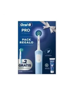 Cepillo dental electrico braun oral - b vitality pro blanco + 2 cabezales y dentifrico