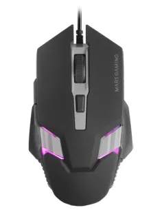 Mars Gaming MM024, Ratón Gaming RGB, Sensor Óptico 4000 DPI, Switches Mecánicos Huano, Iluminación RGB Flow, Ajuste On-the-fly