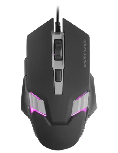 Mars Gaming MM024, Ratón Gaming RGB, Sensor Óptico 4000 DPI, Switches Mecánicos Huano, Iluminación RGB Flow, Ajuste On-the-fly