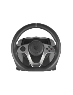 GENESIS Seaborg 400 Negro, Plata USB Volante + Pedales Nintendo Switch, PC, PlayStation 4, Playstation 3, Xbox 360, Xbox One,