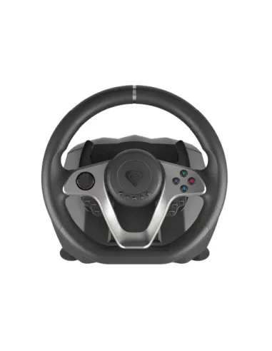 GENESIS Seaborg 400 Negro, Plata USB Volante + Pedales Nintendo Switch, PC, PlayStation 4, Playstation 3, Xbox 360, Xbox One,