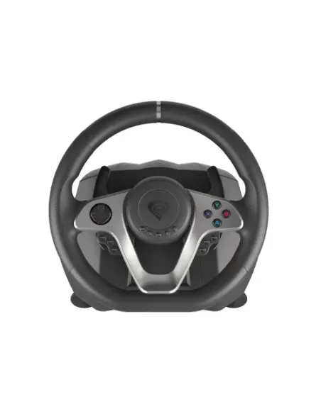 GENESIS Seaborg 400 Negro, Plata USB Volante + Pedales Nintendo Switch, PC, PlayStation 4, Playstation 3, Xbox 360, Xbox One,