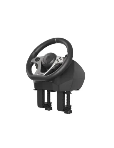 GENESIS Seaborg 400 Negro, Plata USB Volante + Pedales Nintendo Switch, PC, PlayStation 4, Playstation 3, Xbox 360, Xbox One,