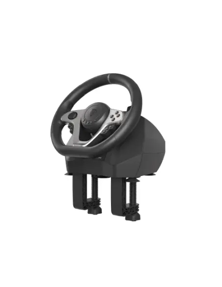 GENESIS Seaborg 400 Negro, Plata USB Volante + Pedales Nintendo Switch, PC, PlayStation 4, Playstation 3, Xbox 360, Xbox One,