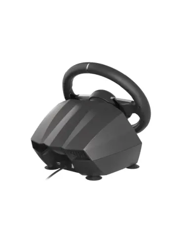 GENESIS Seaborg 400 Negro, Plata USB Volante + Pedales Nintendo Switch, PC, PlayStation 4, Playstation 3, Xbox 360, Xbox One,