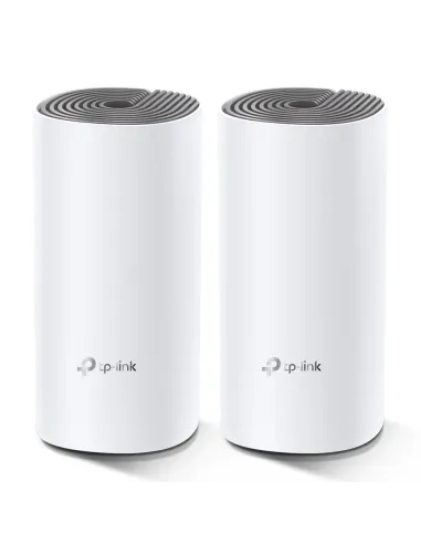 TP-Link Deco E4 (2-pack) Doble banda (2,4 GHz   5 GHz) Wi-Fi 5 (802.11ac) Blanco, Gris Interno