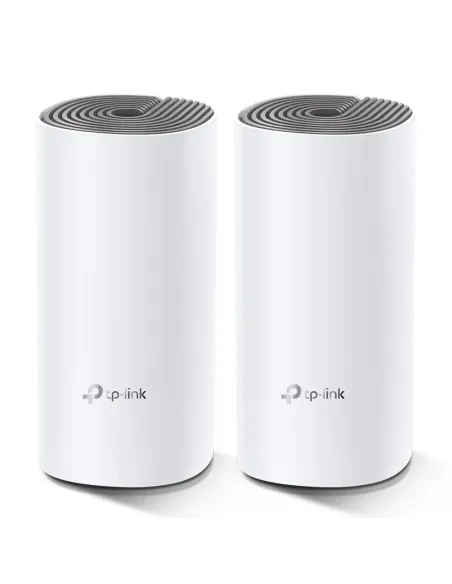 TP-Link Deco E4 (2-pack) Doble banda (2,4 GHz   5 GHz) Wi-Fi 5 (802.11ac) Blanco, Gris Interno