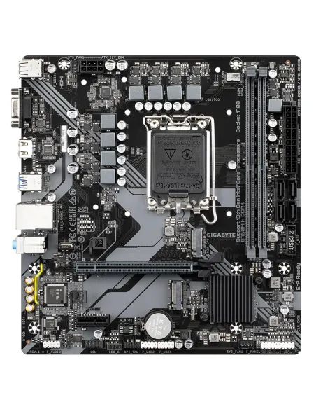GIGABYTE B760M H DDR4 Placa base - Soporta CPUs Intel Core de 14ª generación, VRM digital de 6+1+1 fases, hasta 3200MHz DDR4