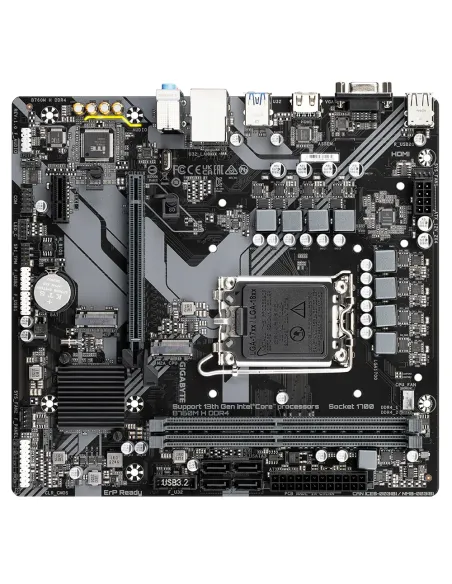 GIGABYTE B760M H DDR4 Placa base - Soporta CPUs Intel Core de 14ª generación, VRM digital de 6+1+1 fases, hasta 3200MHz DDR4