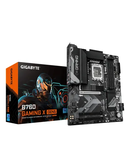GIGABYTE B760 GAMING X GEN5 Placa Base – Compatible con procesadores Intel Core 14ª generación, VRM de 8+1+1 fases, hasta 5600