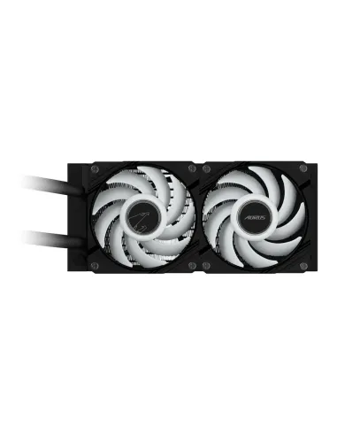 GIGABYTE AORUS WATERFORCE II 240 Refrigerador de CPU líquido AIO - 2x ventiladores ARGB de 120 mm, mecanismo de conexión