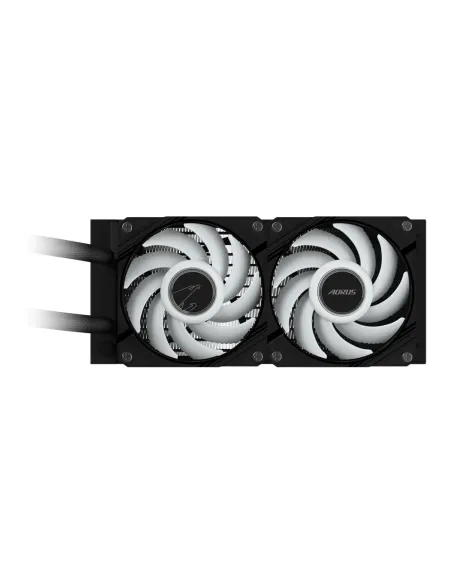GIGABYTE AORUS WATERFORCE II 240 Refrigerador de CPU líquido AIO - 2x ventiladores ARGB de 120 mm, mecanismo de conexión