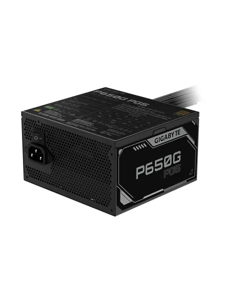 GIGABYTE P650G PCIE 5.1 Fuente de alimentación – PCIe 5.1, 80 PLUS Silver, ventilador de 120mm, compatible con ATX 3.1, enchufe