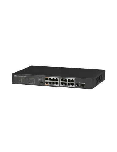 Dahua Technology PoE DH-PFS3117-16ET-135 switch Fast Ethernet (10 100) Energía sobre Ethernet (PoE) Negro