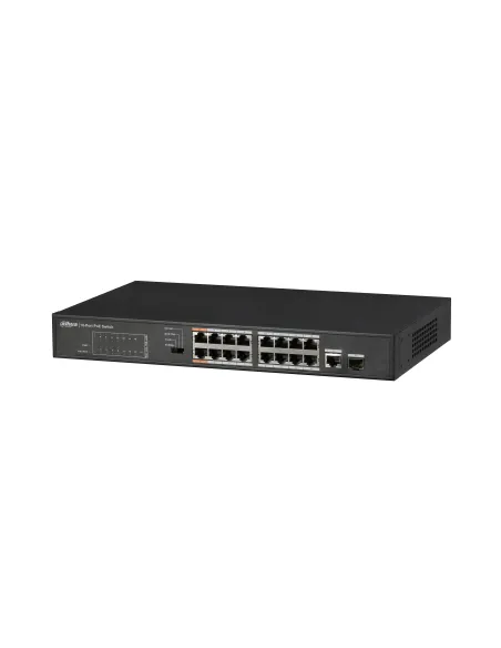 Dahua Technology PoE DH-PFS3117-16ET-135 switch Fast Ethernet (10 100) Energía sobre Ethernet (PoE) Negro