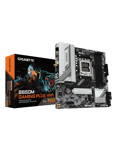 GIGABYTE B650M GAMING PLUS WIFI Placa base - Procesadores AMD Ryzen 9000, VRM de 5+2+2 fases, hasta 8000 MHz DDR5, 2xPCIe 4.0