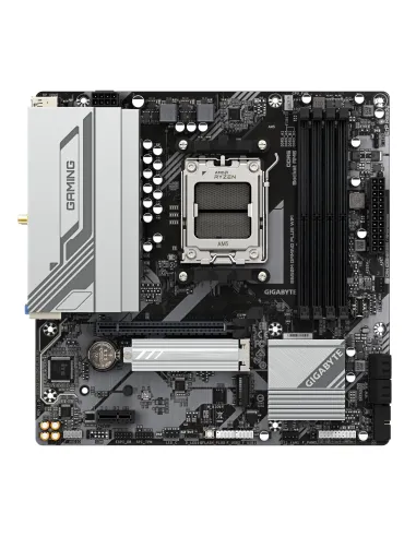 GIGABYTE B650M GAMING PLUS WIFI Placa base - Procesadores AMD Ryzen 9000, VRM de 5+2+2 fases, hasta 8000 MHz DDR5, 2xPCIe 4.0