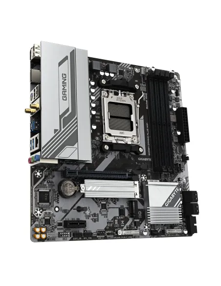 GIGABYTE B650M GAMING PLUS WIFI Placa base - Procesadores AMD Ryzen 9000, VRM de 5+2+2 fases, hasta 8000 MHz DDR5, 2xPCIe 4.0