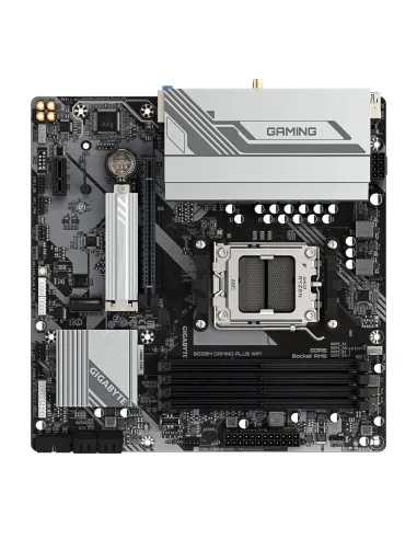GIGABYTE B650M GAMING PLUS WIFI Placa base - Procesadores AMD Ryzen 9000, VRM de 5+2+2 fases, hasta 8000 MHz DDR5, 2xPCIe 4.0