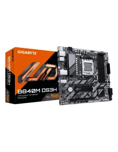 GIGABYTE B840M DS3H Placa base - Procesadores AMD Ryzen 9000, VRM de 8+2+2 fases, hasta 8200 MHz DDR5, 2xPCIe 4.0 M.2, LAN