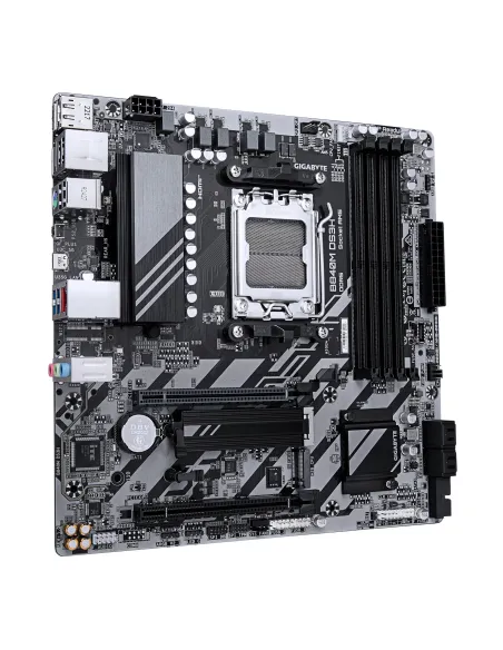 GIGABYTE B840M DS3H Placa base - Procesadores AMD Ryzen 9000, VRM de 8+2+2 fases, hasta 8200 MHz DDR5, 2xPCIe 4.0 M.2, LAN