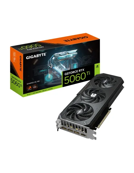GIGABYTE GeForce RTX 5060 Ti GAMING OC 8G Tarjeta Gráfica – 8 GB GDDR7, 128 bits, PCI-E 5.0, 2647 MHz Frecuencia del núcleo, 3