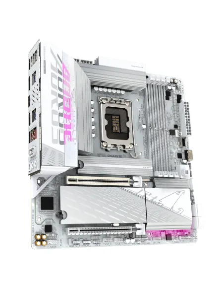 GIGABYTE B860M AORUS ELITE WF6E ICE Placa base - CPUs Intel Core Ultra, VRM de 12+1+2+1 fases, hasta 9200MHz DDR5, 1xPCIe 5.0 +