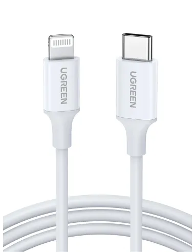 Ugreen 10493 cable de conector Lightning 1 m Blanco