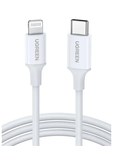 Ugreen 10493 cable de conector Lightning 1 m Blanco