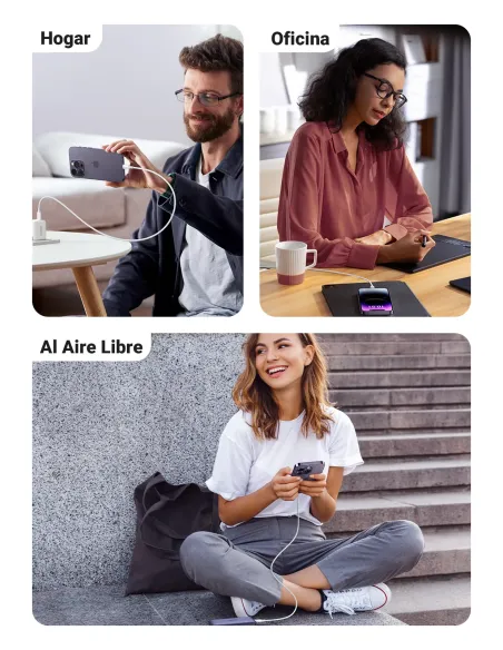 Ugreen 10493 cable de conector Lightning 1 m Blanco