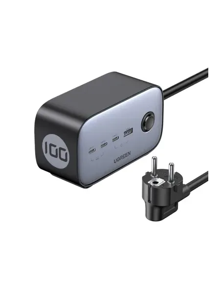 Ugreen DigiNest Pro 1 salidas AC Tipo C 1,8 m 4 3680 W Negro