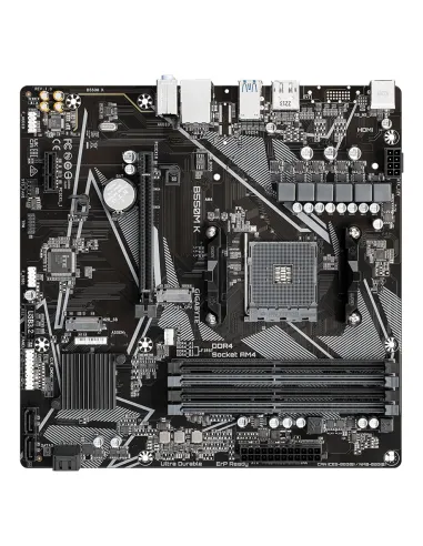 GIGABYTE B550M K Placa base - Procesadores AMD Ryzen 5000, hasta 4733 MHz DDR4, 1xPCIe 4.0 + 1xPCIe 3.0 M.2, LAN 1GbE, USB 3.2