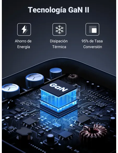 Ugreen Nexode Universal Gris Corriente alterna Carga rápida Interior