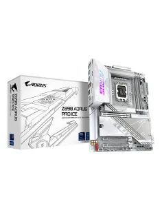 GIGABYTE Placa base Z890 AORUS PRO ICE - Compatible con CPUs Intel Core Ultra (Serie 2), VRM de 16+1+2 fases, hasta 9500MHz
