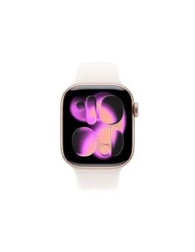 Apple watch s11 gps 42mm rose gold aluminium case light blush sport band -  s - m