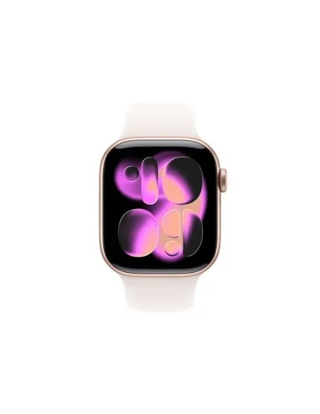 Apple watch s11 gps 42mm rose gold aluminium case light blush sport band -  s - m