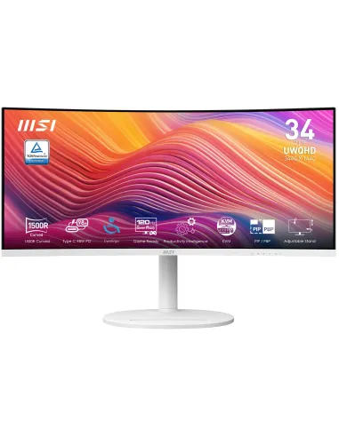 MSI Modern MD342CQPW pantalla para PC 86,4 cm (34") 3440 x 1440 Pixeles UltraWide Quad HD Blanco
