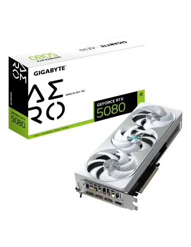 GIGABYTE GeForce RTX 5080 AERO OC SFF 16G Tarjeta Gráfica - 16GB GDDR7, 256 bits, PCI-E 5.0, 2730MHz Core Clock, 3 x