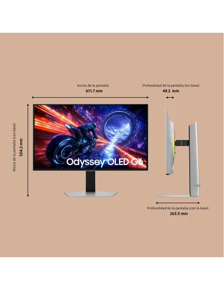 Samsung Monitor Gaming 27" Odyssey G6 G60SF QHD 500Hz Plano