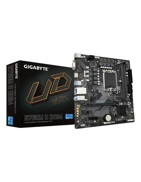 GIGABYTE B760M H DDR4 Placa base - Soporta CPUs Intel Core de 14ª generación, VRM digital de 6+1+1 fases, hasta 3200MHz DDR4