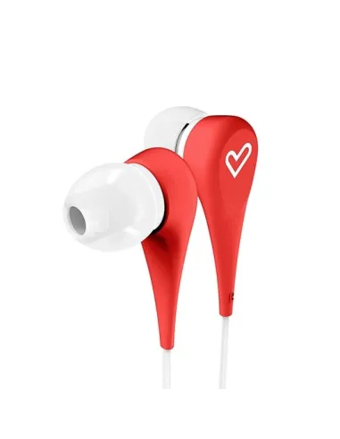 Auriculares micro energy sistem style 1+ rojo in - ear - microfono - control voz -  cable plano