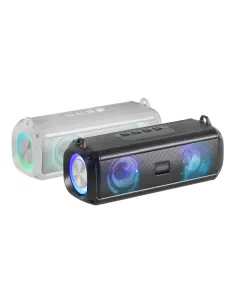 Mars Gaming MSB-XT, Altavoz Portátil + Barra de Sonido 2en1, Iluminación RGB Dinámica, Sistema de Sonido 4 Drivers 20W, Altavoz 2