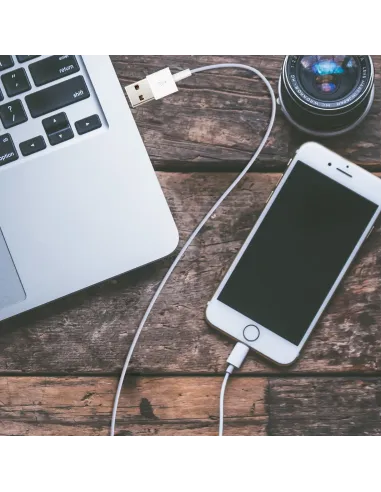 Nanocable Cable Lightning a USB-A, Lightning M -USB A M, Blanco, 50 cm