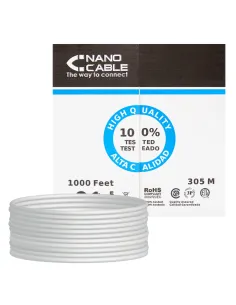 Nanocable CABLE RED RJ45 CAT.6 FTP RIGIDO AWG24, 305 M