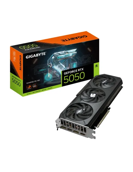 GIGABYTE GeForce RTX 5050 GAMING OC 8G Tarjeta Gráfica - 8GB GDDR6, 128bit, PCI-E 5.0, 2632MHz Frecuencia del núcleo, 2 x DP, 2