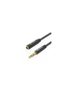 Cable Estéreo Vention BBZBF/ Jack 3.5 Macho - Jack 3.5 Hembra/ 1m/ Negro